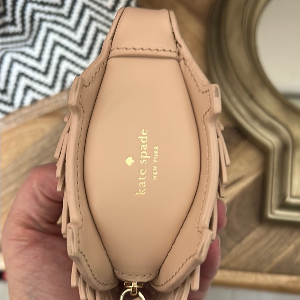 kate spade tan and Gold Hedgehog Key chain/coin pouch - Picture 4 of 5